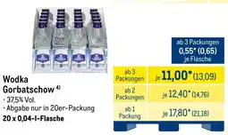 METRO Wodka Gorbatschow Angebot