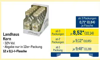 METRO Landhaus Korn Angebot