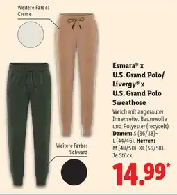 Lidl Livergy x U.S. Grand Polo Sweathose Angebot