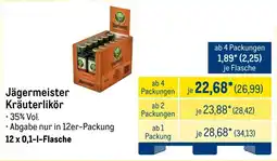 METRO Jägermeister Kräuterlikör Angebot