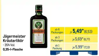METRO Jägermeister Kräuterlikör Angebot
