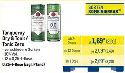 METRO Tanqueray Dry & Tonic/ Tonic Zero Angebot