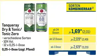 METRO Tanqueray Dry & Tonic/ Tonic Zero Angebot