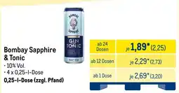 METRO Bombay Sapphire & Tonic Angebot