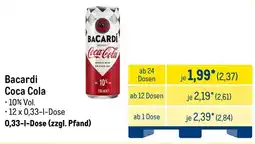 METRO Bacardi Coca Cola Angebot