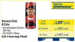 METRO Havana Club & Cola Angebot