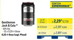 METRO Gentleman Jack & Cola Angebot