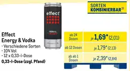 METRO Effect Energy & Vodka Angebot