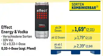 METRO Effect Energy & Vodka Angebot