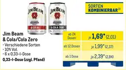 METRO Jim Beam & Cola/Cola Zero Angebot