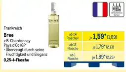 METRO Bree z.B. Chardonnay Pays d'Oc IGP Angebot