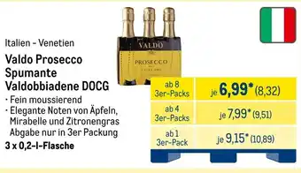 METRO Valdo Prosecco Spumante Valdobbiadene DOCG Angebot
