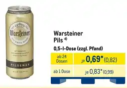 METRO Warsteiner Pils Angebot