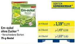 METRO Em-eukal ohne Zucker Angebot