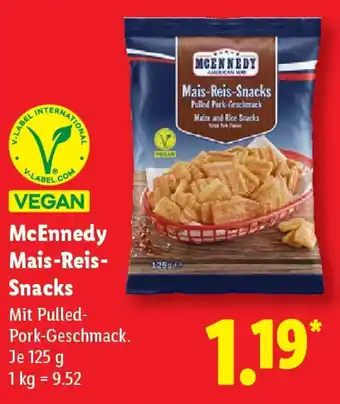 Lidl McEnnedy Mais-Reis- Snacks Angebot