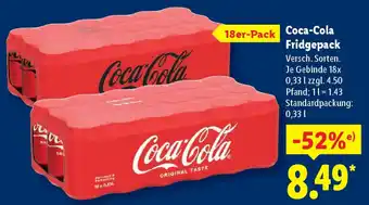 Lidl Coca-Cola Fridgepack Angebot
