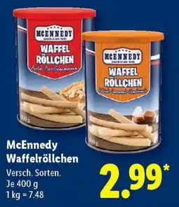 Lidl McEnnedy Waffelröllchen Angebot