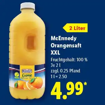 Lidl McEnnedy Orangensaft XXL Angebot