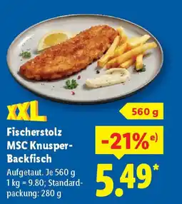 Lidl Fischerstolz MSC Knusper- Backfisch Angebot