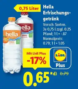 Lidl Hella Erfrischungs- getränk Angebot