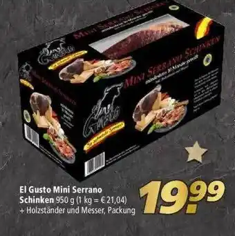 Marktkauf El Gusto Mini Serrano Schinken Angebot