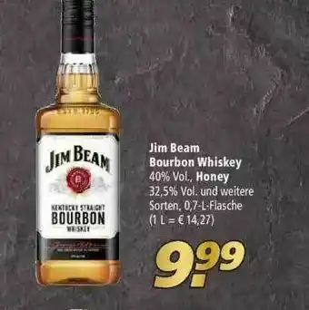 Marktkauf Jim Beam Bourbon Whiskey, Honey Angebot