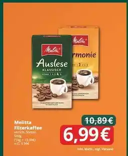 Famila Nord Ost Melitta Filterkaffee Angebot