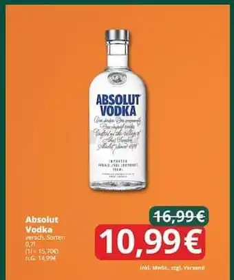 Famila Nord Ost Absolut Vodka Angebot