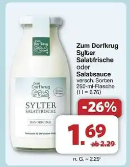 Famila Nord Ost Zum Dorfkrug Sylter Salatfrische oder Salatsauce Angebot