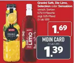 Famila Nord Ost Granini Saft, Die Limo, Selection oder Sensation Angebot