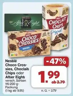 Famila Nord Ost Nestlé Choco Crossies, Choclait Chips oder After Eight Angebot