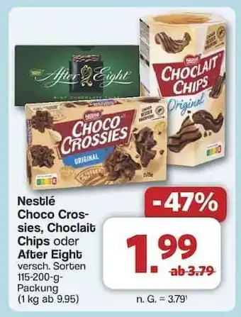 Famila Nord Ost Nestlé Choco Crossies, Choclait Chips oder After Eight Angebot