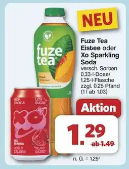 Famila Nord Ost Fuze Tea Eistee oder Xo Sparkling Soda Angebot