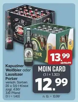 Famila Nord Ost Kapuziner Weißbier oder Lausitzer Porter Angebot
