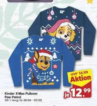 Kinder X-Mas Pullover Paw Patrol