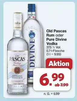 Famila Nord Ost Old Pascas Rum oder Pure Divine Vodka Angebot