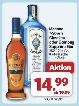 Famila Nord Ost Metaxa 7-Stern Classica oder Bombay Sapphire Gin Angebot
