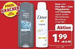 Famila Nord Ost Dove oder Dove Men + Care Pflegedusche oder Deospray Angebot