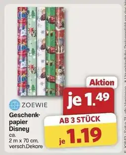Famila Nord Ost Geschenkpapier Disney Angebot