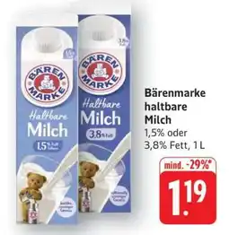 Edeka BÄRENMARKE Haltbare Milch Angebot