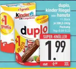 Edeka duplo, kinder Riegel oder hanuta Angebot