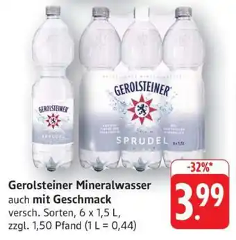 Edeka Gerolsteiner Mineralwasser Angebot
