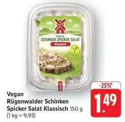 Edeka Vegan Rügenwalder Schinken Spicker Salat Klassisch Angebot