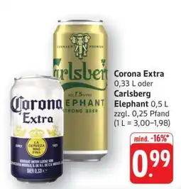 Edeka Corona Extra oder Carlsberg Elephant Angebot