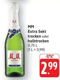 Edeka MM extra Sekt trocken oder halbtrocken Angebot