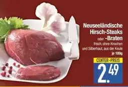 Edeka Neuseeländische Hirsch-Steaks oder -Braten Angebot