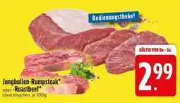 Edeka Jungbullen-Rumpsteak oder -Roastbeef Angebot