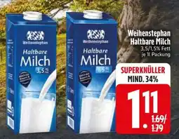Edeka Weihenstephan Haltbare Milch Angebot