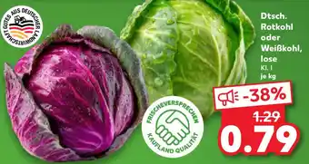 Kaufland Dtsch. Rotkohl oder Weißkohl, lose Angebot