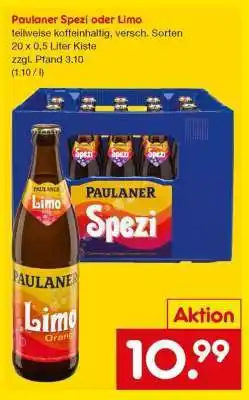 Netto Marken-Discount Paulaner Spezi oder Limo Angebot